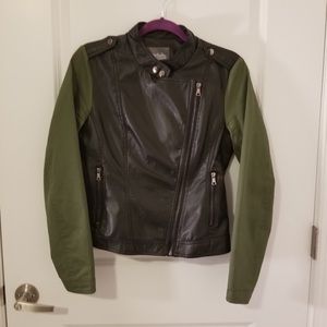 Faux Leather Moto Jacket